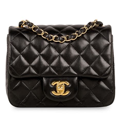 chanel small black handbag|Chanel small classic handbag lambskin.